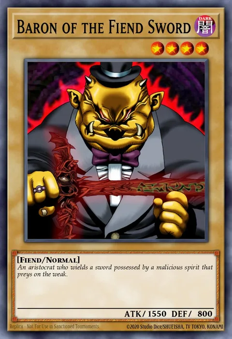 Baron of the Fiend Sword, card SDY-036 from Starter Deck: Yugi