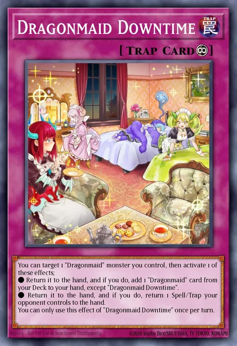 Dragonmaid Downtime, card MYFI-EN026 from Mystic Fighters