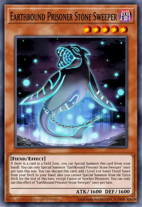 Earthbound Prisoner Stone Sweeper, carte MZMI-EN028 de Maze of Millennia