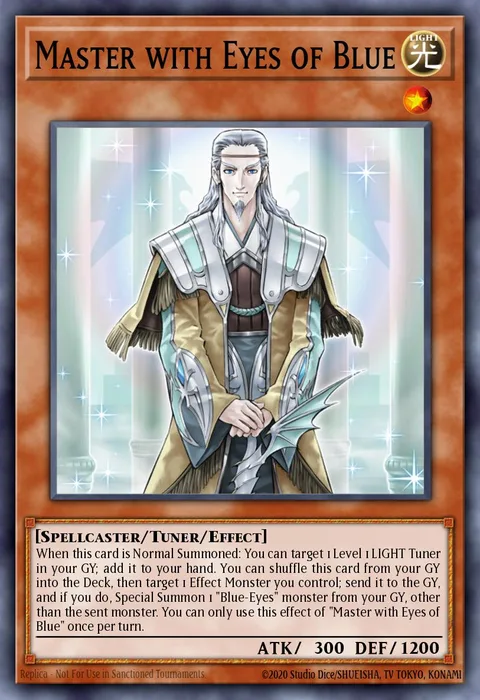 Master with Eyes of Blue, card SDWD-EN014 from Structure Deck: Blue-Eyes White Destiny