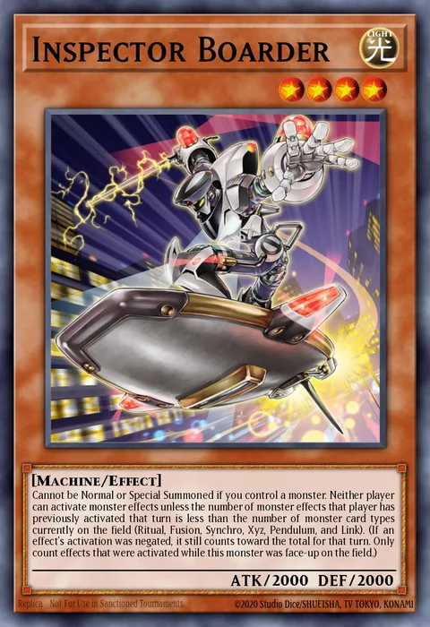 Inspector Boarder, card EXFO-EN035 from Extreme Force