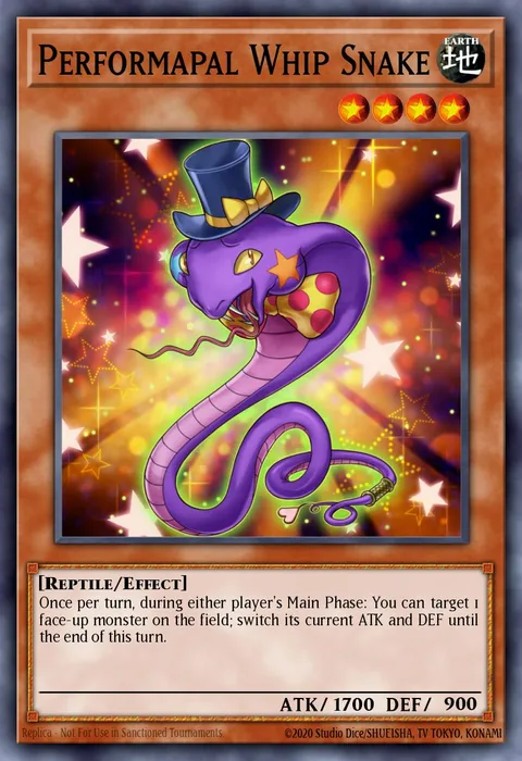 Performapal Whip Snake, card SP15-EN013 from Star Pack ARC-V