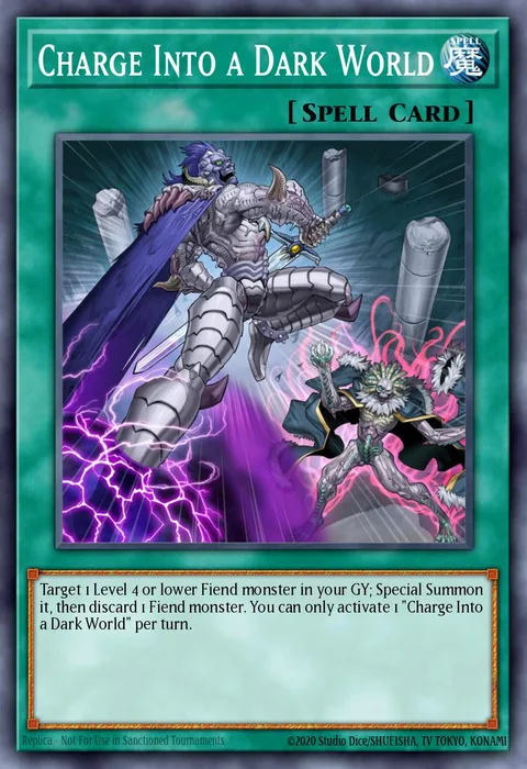 Charge Into a Dark World, carte SR13-EN028 de Structure Deck: Dark World