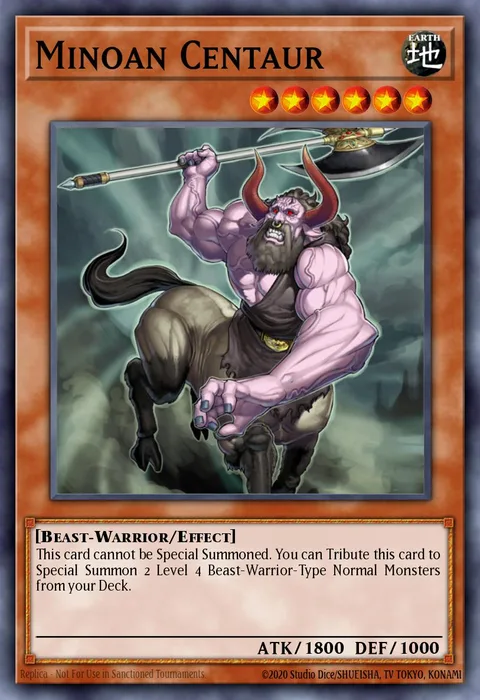 Minoan Centaur, carte RGBT-EN028 de Raging Battle
