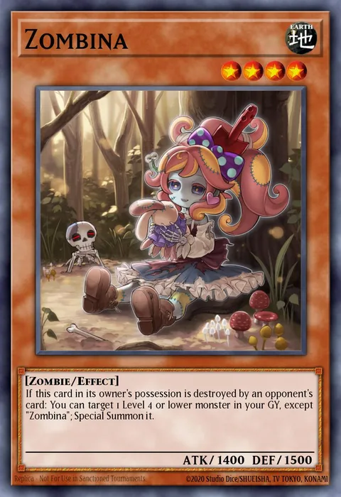 Zombina, card COTD-EN033 from Code of the Duelist