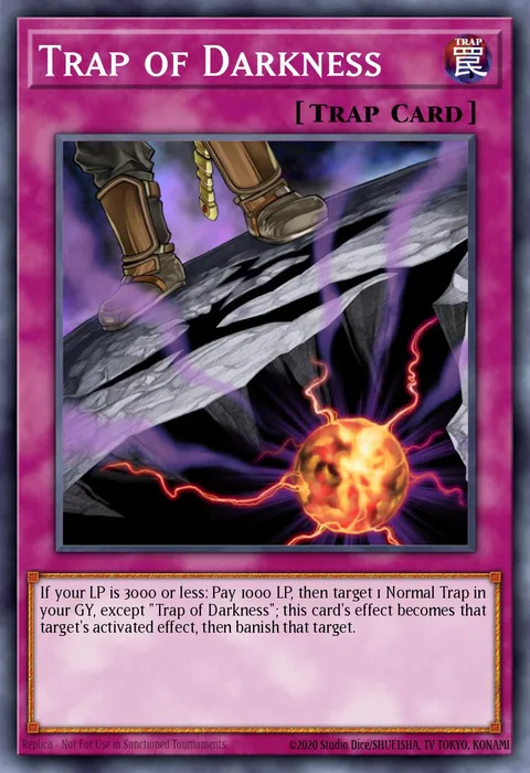 Trap of Darkness, card SR06-EN036 from Structure Deck: Lair of Darkness