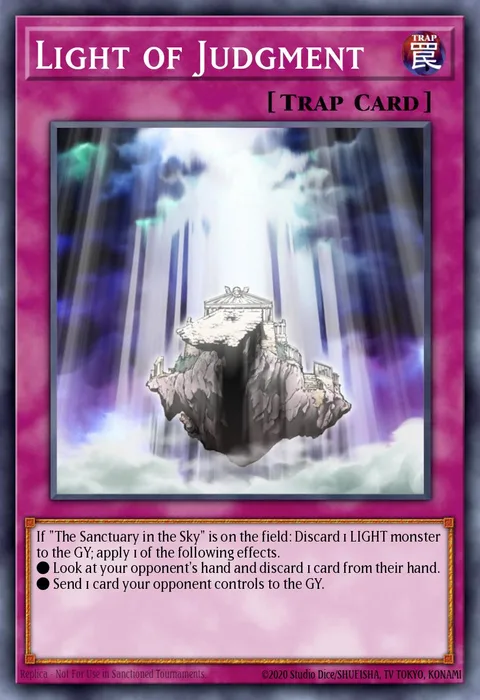 Light of Judgment, card SR05-EN032 from Structure Deck: Wave of Light