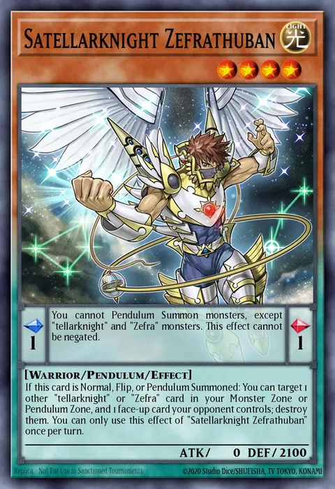 Satellarknight Zefrathuban, card CROS-EN020 from Crossed Souls