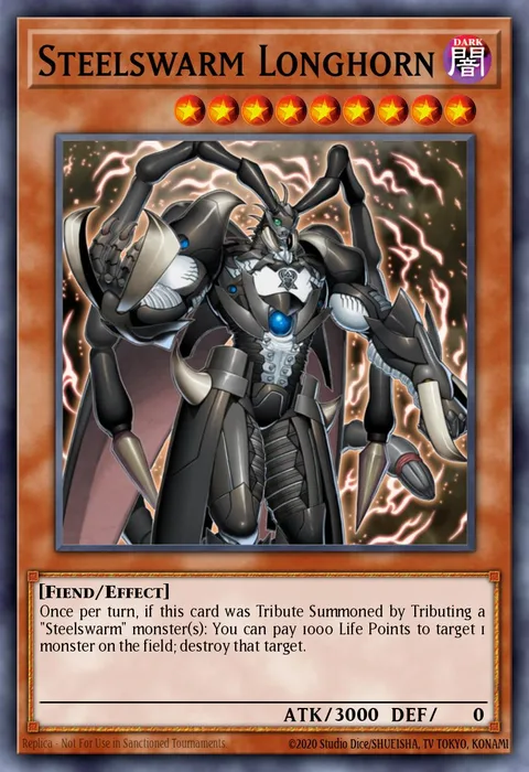 Steelswarm Longhorn, carte HA06-EN016 de Hidden Arsenal 6: Omega Xyz