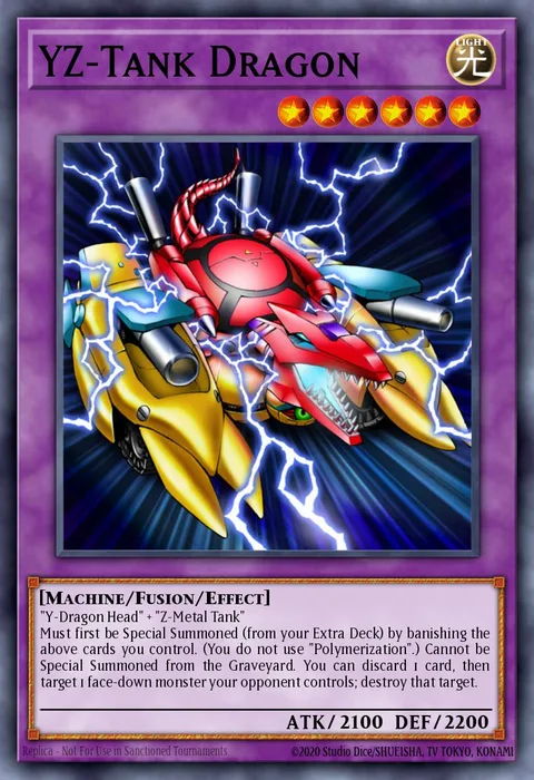 YZ-Tank Dragon, card SBCB-EN086 from Speed Duel: Battle City Box