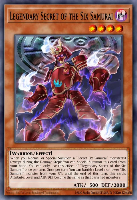 Legendary Secret of the Six Samurai, card SAST-EN093 from Savage Strike