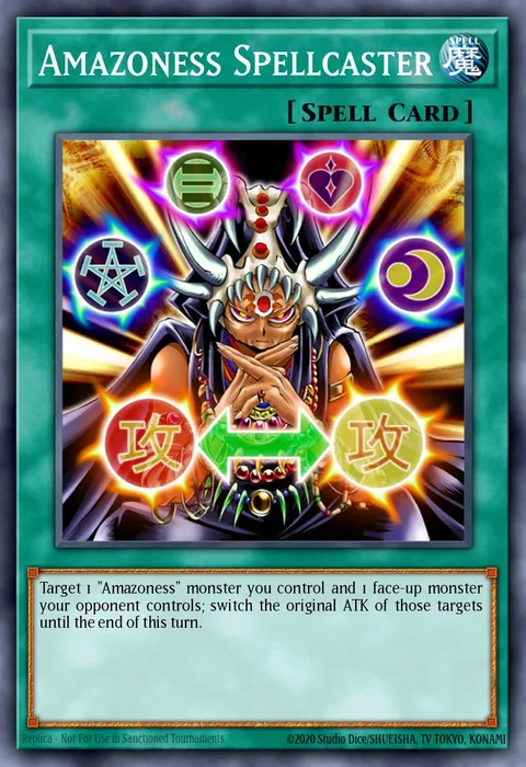 Amazoness Spellcaster, card TU04-EN018 from Turbo Pack: Booster Four