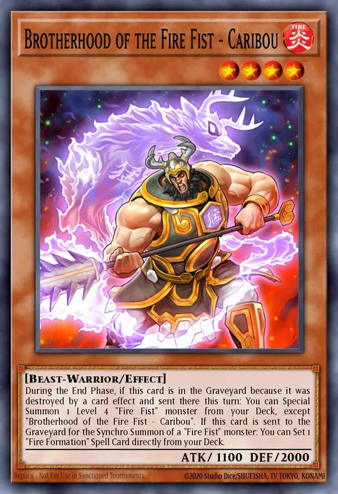 Brotherhood of the Fire Fist - Caribou, card JOTL-EN027 from Judgment of the Light