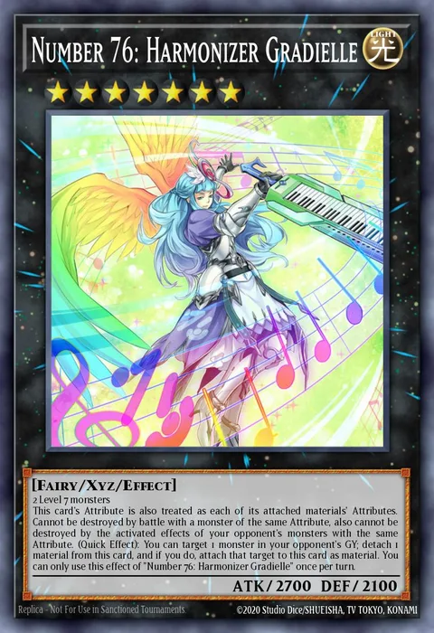 Number 76: Harmonizer Gradielle, card BLHR-EN029 from Battles of Legend: Hero's Revenge