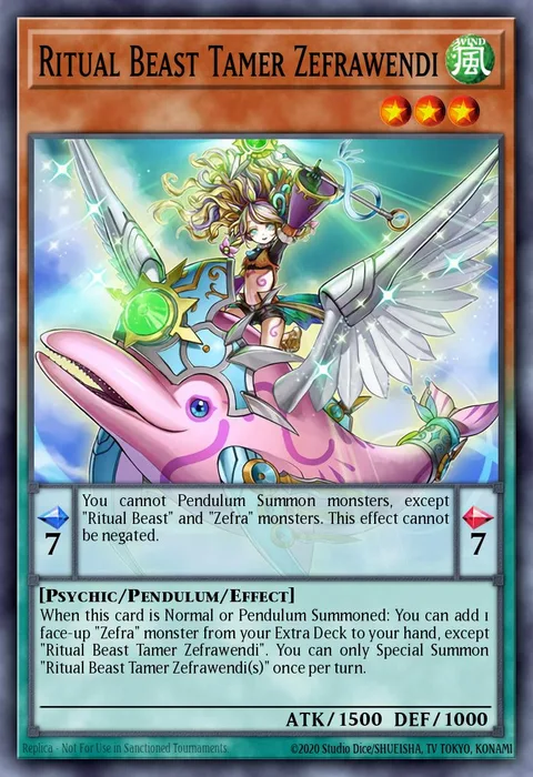 Ritual Beast Tamer Zefrawendi, carte CROS-EN029 de Crossed Souls