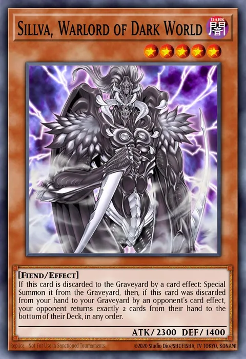 Sillva, Warlord of Dark World, card EEN-EN023 from Elemental Energy