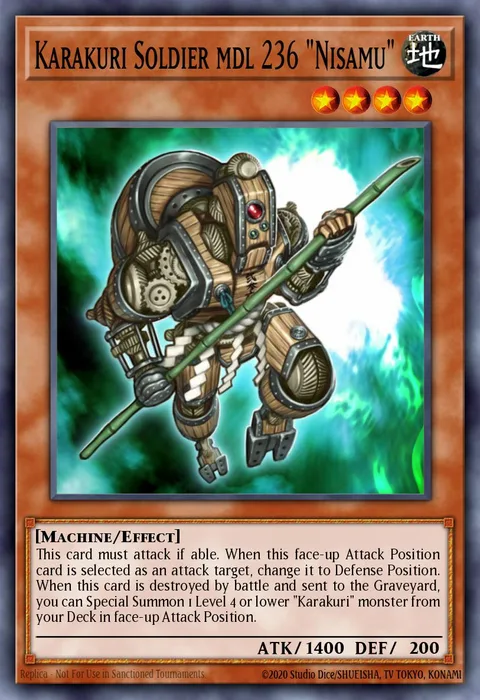 Karakuri Soldier mdl 236 "Nisamu", card STBL-EN019 from Starstrike Blast