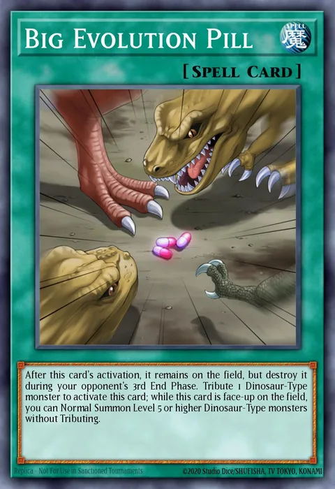 Big Evolution Pill, card SR04-EN023 from Dinosmasher's Fury Structure Deck