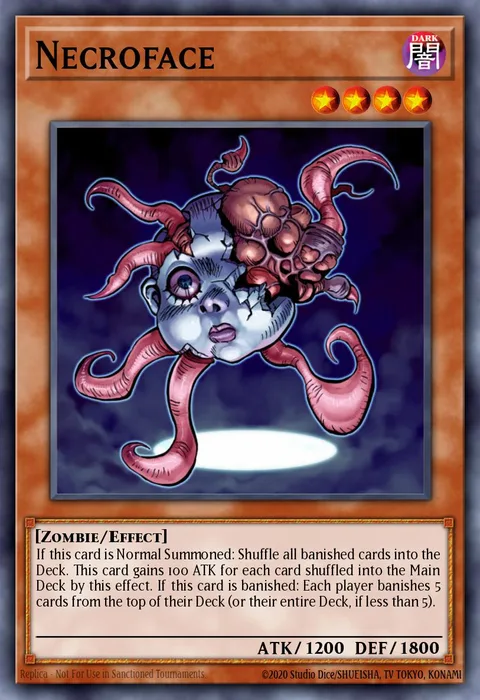 Necroface, card DPRP-EN039 from Duelist Pack: Rivals of the Pharaoh