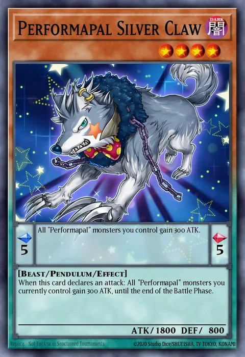 Performapal Silver Claw, card SDMP-EN010 from Master of Pendulum Structure Deck