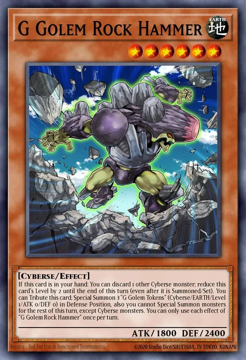 G Golem Rock Hammer, carte BLCR-EN040 de Battles of Legend: Crystal Revenge