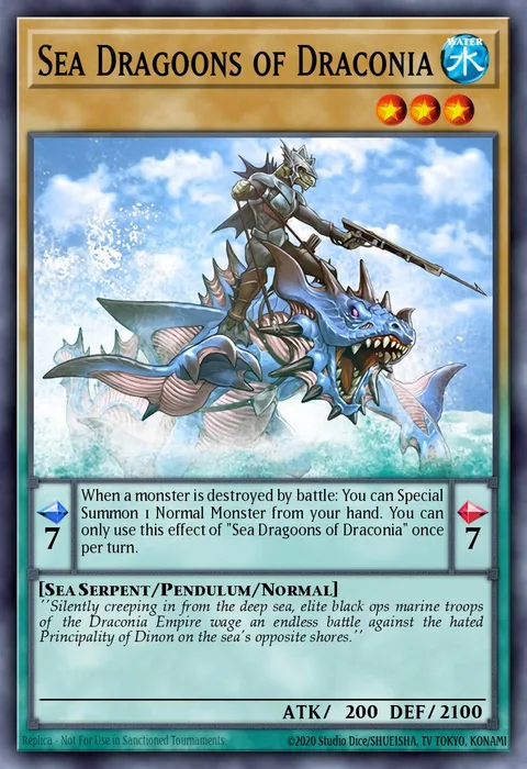 Sea Dragoons of Draconia, card CROS-EN000 from Crossed Souls