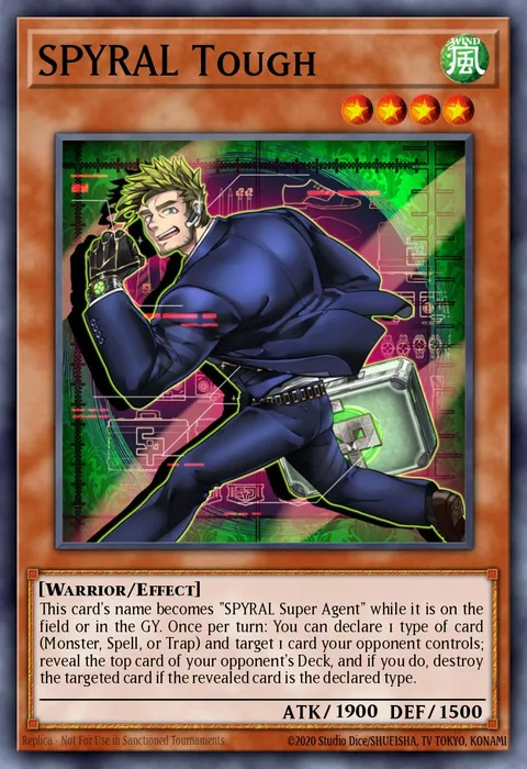 SPYRAL Tough, card OP07-EN005 from OTS Tournament Pack 7
