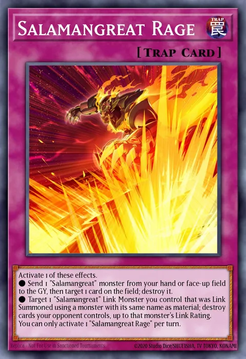 Salamangreat Rage, card SDSB-EN032 from Structure Deck: Soulburner