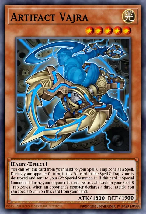 Artifact Vajra, card MP18-EN027 from 2018 Mega-Tin Mega Pack