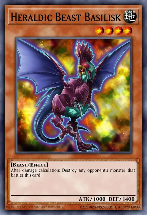 Heraldic Beast Basilisk, card CBLZ-EN013 from Cosmo Blazer