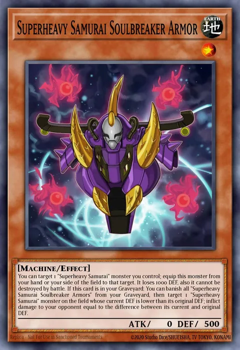 Superheavy Samurai Soulbreaker Armor, card NECH-EN012 from The New Challengers
