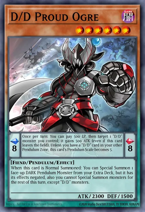 D/D Proud Ogre, carte SDPD-EN014 de Pendulum Domination Structure Deck