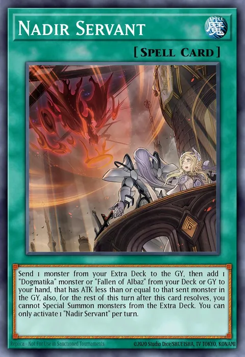 Nadir Servant, card CH01-EN027 from THE CHRONICLES DECK: The Fallen & The Virtuous (All-Foil Edition)