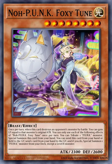 Noh-P.U.N.K. Foxy Tune, card GRCR-EN005 from The Grand Creators