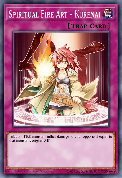 Spiritual Fire Art - Kurenai, card SR14-EN035 from Structure Deck: Fire Kings