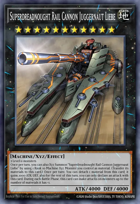 Superdreadnought Rail Cannon Juggernaut Liebe, card LED4-EN034 from Legendary Duelists: Sisters of the Rose
