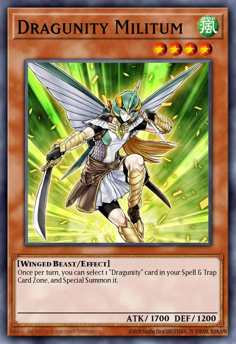 Dragunity Militum, carte SDDL-EN008 de Dragunity Legion Structure Deck