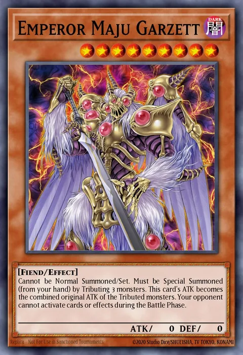 Emperor Maju Garzett, card DANE-EN027 from Dark Neostorm