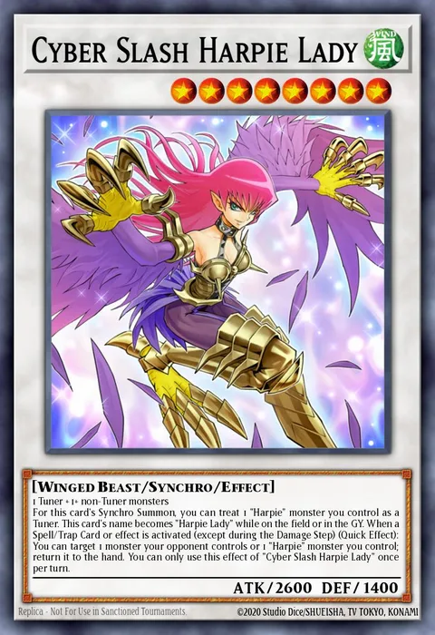 Cyber Slash Harpie Lady, card DLCS-EN148 from Dragons of Legend: The Complete Series