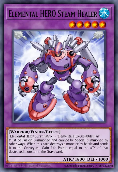 Elemental HERO Steam Healer, card LCGX-EN051 from Legendary Collection 2: The Duel Academy Years Mega Pack