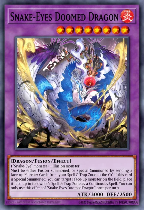 Snake-Eyes Doomed Dragon, card RA05-EN039 from Rarity Collection 5