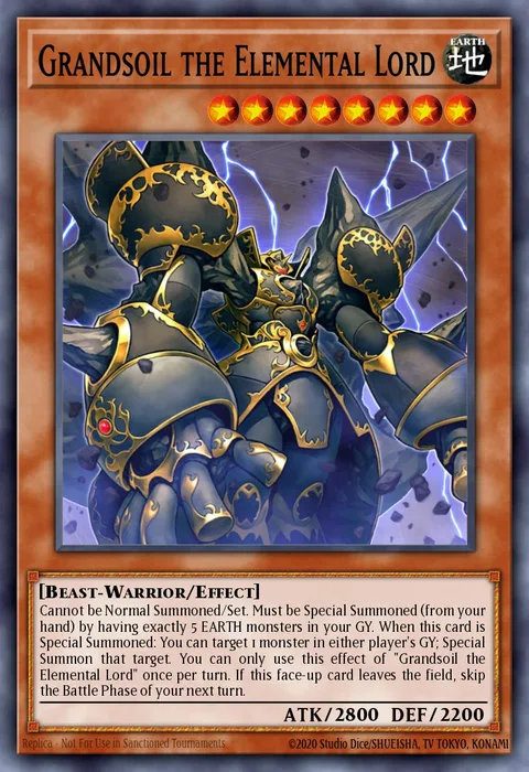 Grandsoil the Elemental Lord, carte REDU-EN038 de Return of the Duelist