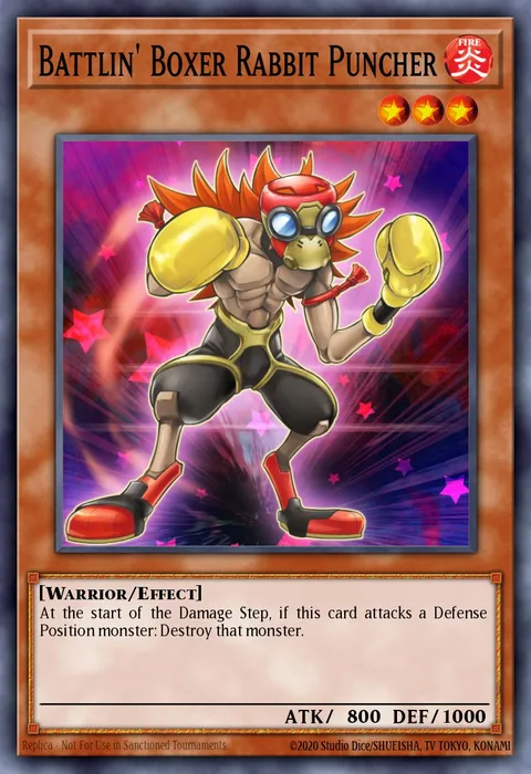 Battlin' Boxer Rabbit Puncher, card SHSP-EN007 from Shadow Specters