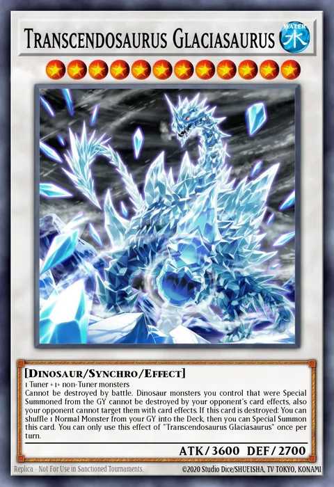 Transcendosaurus Glaciasaurus, carte MP24-EN297 de 25th Anniversary Tin: Dueling Mirrors