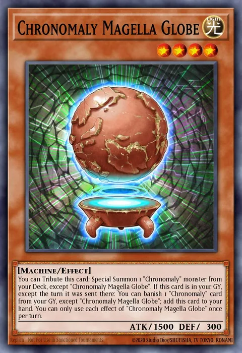 Chronomaly Magella Globe, card MP22-EN129 from 2022 Tin of the Pharaoh's Gods
