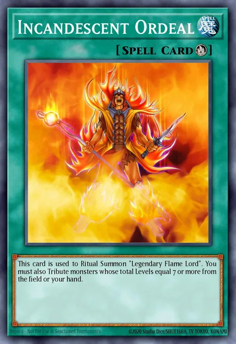 Incandescent Ordeal, card DR1-EN247 from Dark Revelation Volume 1