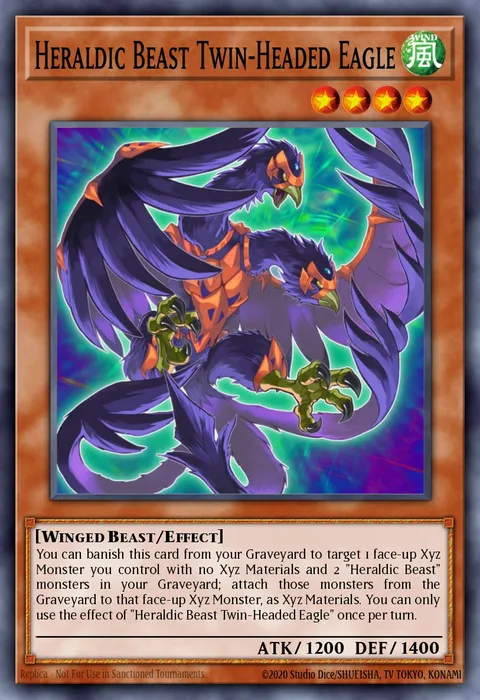 Heraldic Beast Twin-Headed Eagle, card CBLZ-EN015 from Cosmo Blazer