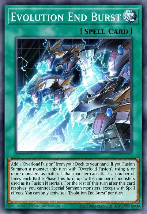 Evolution End Burst, card MAZE-EN015 from Maze of Memories