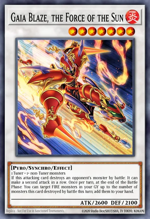 Gaia Blaze, the Force of the Sun, carte DUNE-EN042 de Duelist Nexus