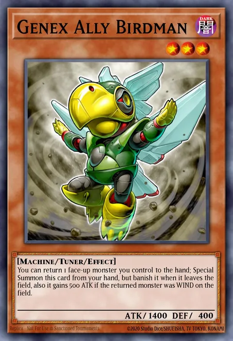 Genex Ally Birdman, carte SDSE-EN020 de Synchron Extreme Structure Deck